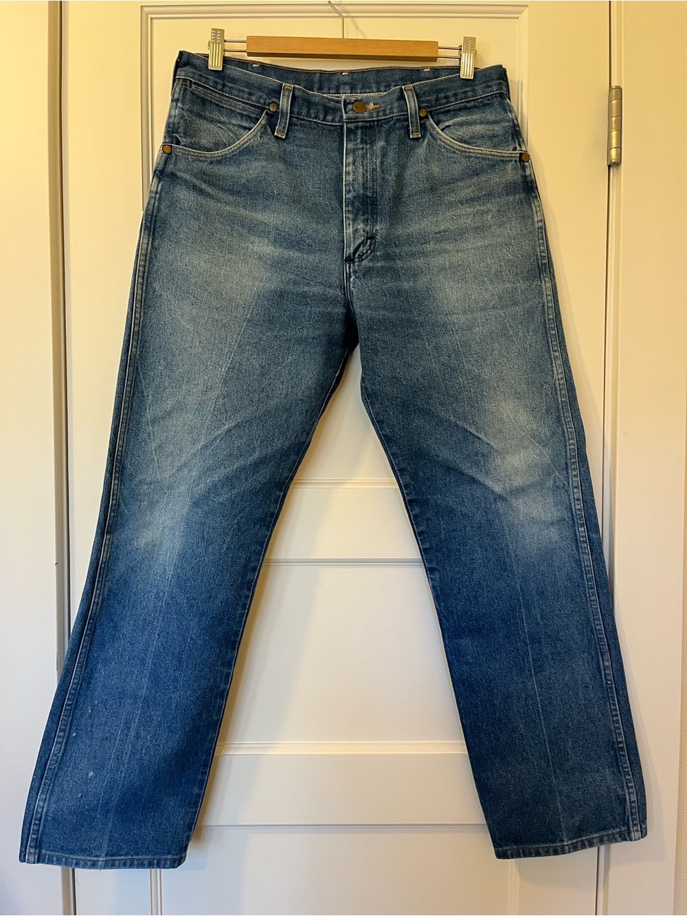 👖 Vintage Wrangler Jeans Men’s 36x30 Blue Denim Straight Leg Made in USA 🇺🇸